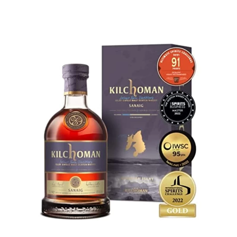 Kilchoman Sanaig Whisky Single Malt 46 Ecosse Islay 70cl Kilchoman Sanaig Whisky Single Malt 46 Ecosse Islay 70cl